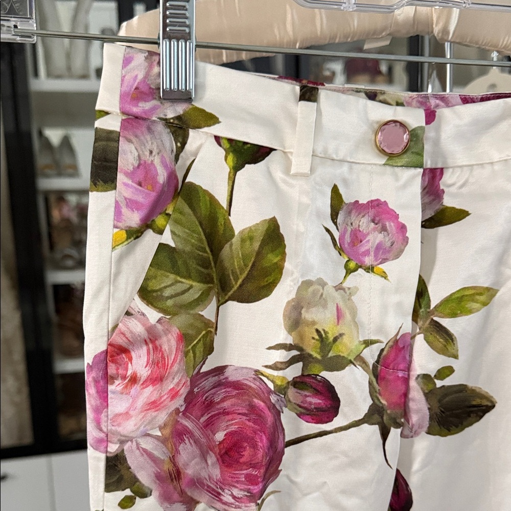 MonnaLisa Floral Kids Formal Bottoms - Pink and Green